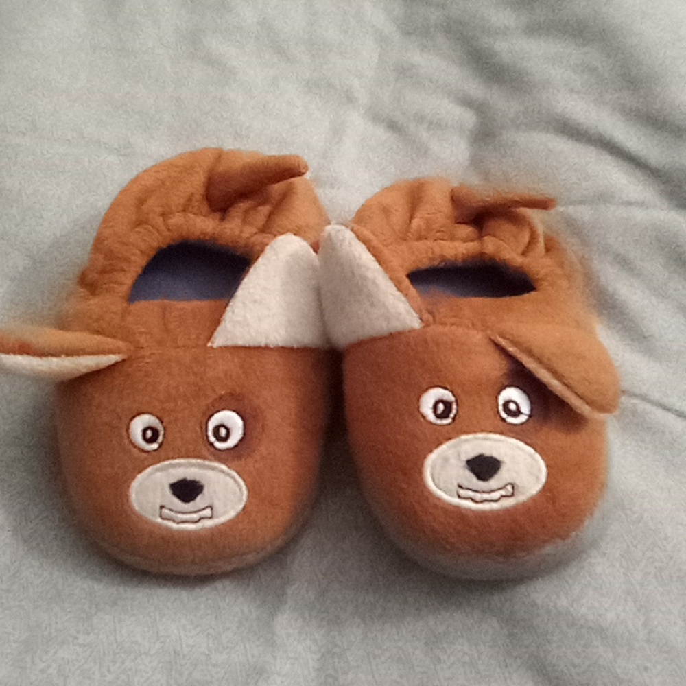 Kids Puppy Slippers Size Medium 7/8